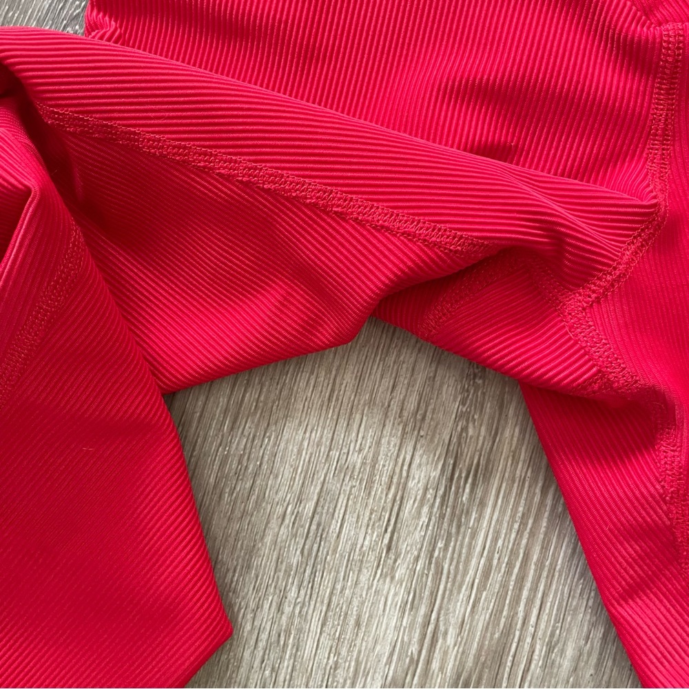 Beach Riot Rocky Rib High Rise Legging Red Yoga Active Compression Pants - Picture 7 of 11